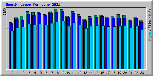 Hourly usage for June 2021