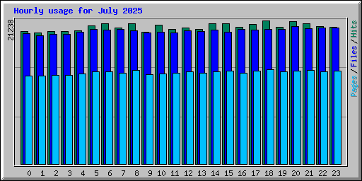 Hourly usage for July 2025