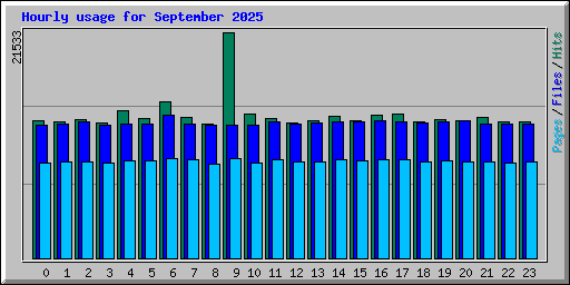 Hourly usage for September 2025