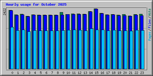 Hourly usage for October 2025