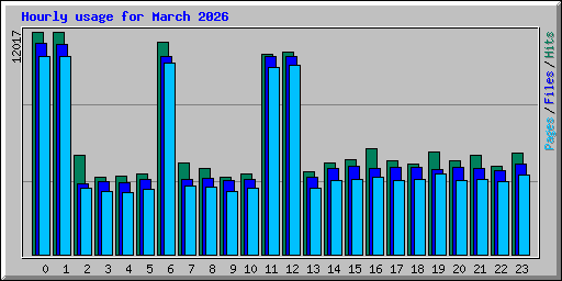 Hourly usage for March 2026