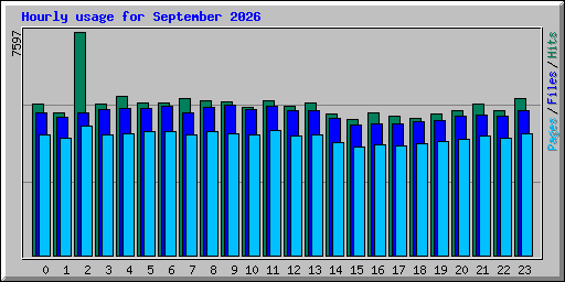 Hourly usage for September 2026